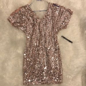Sequined mini dress